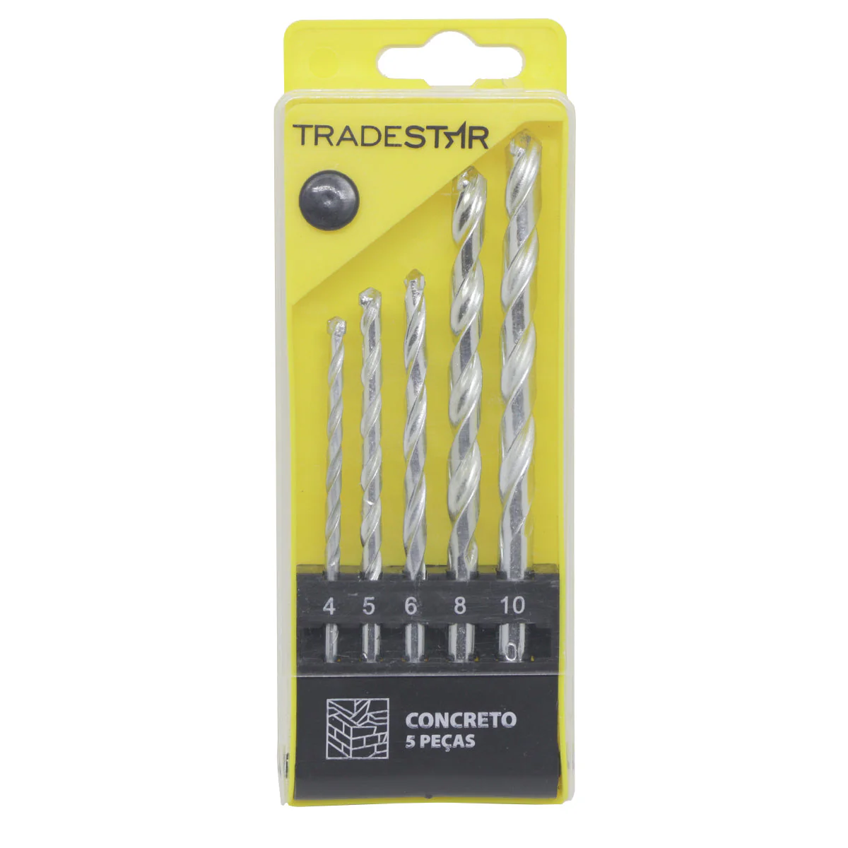 Jogo Broca Concreto 4 - 10 mm Vídea 5 Peças Tradestar - 6