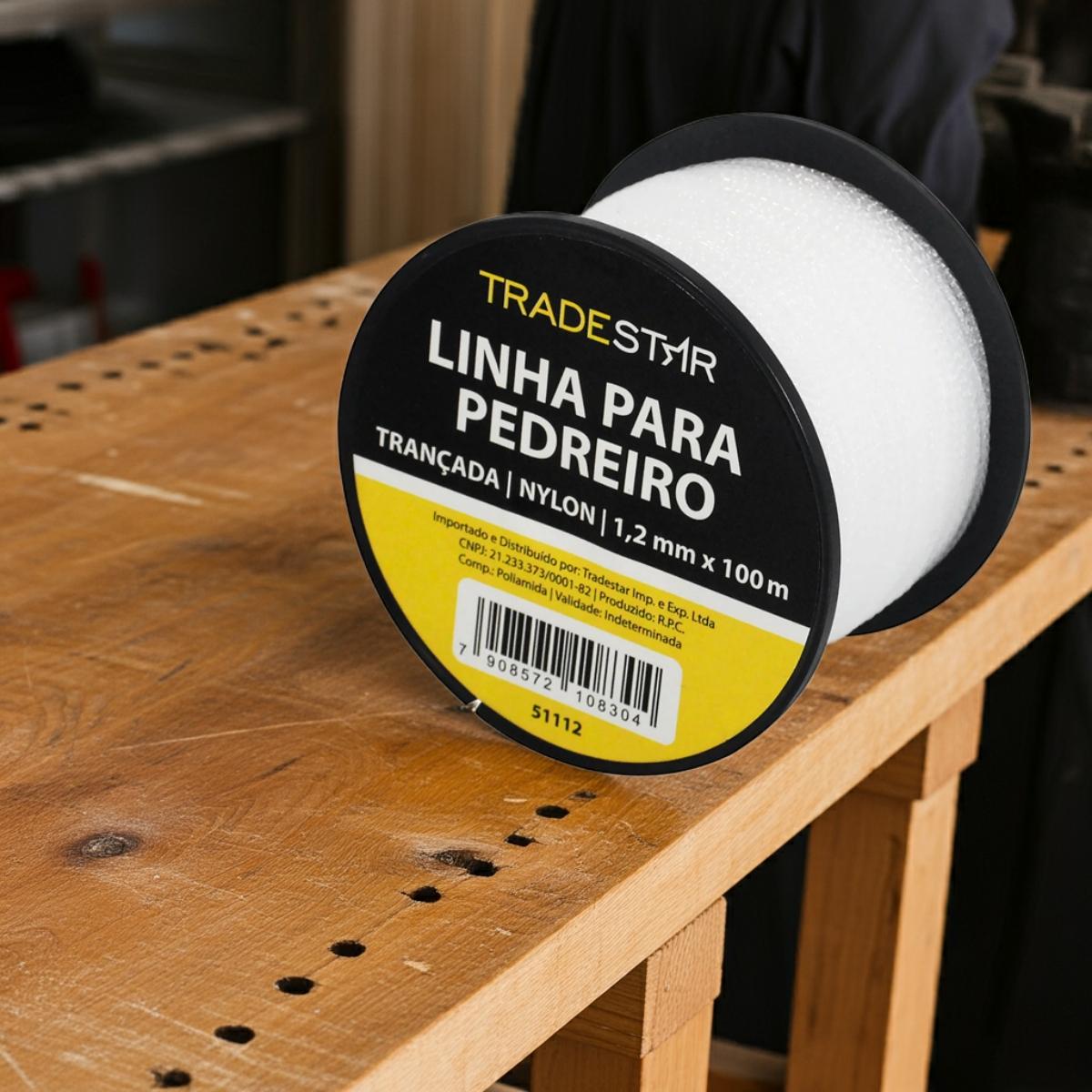 Linha Pedreiro Nylon 1,2 MM  x 100 Metros Trançada Tradestar - 6
