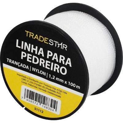 Linha Pedreiro Nylon 1,2 MM  x 100 Metros Trançada Tradestar