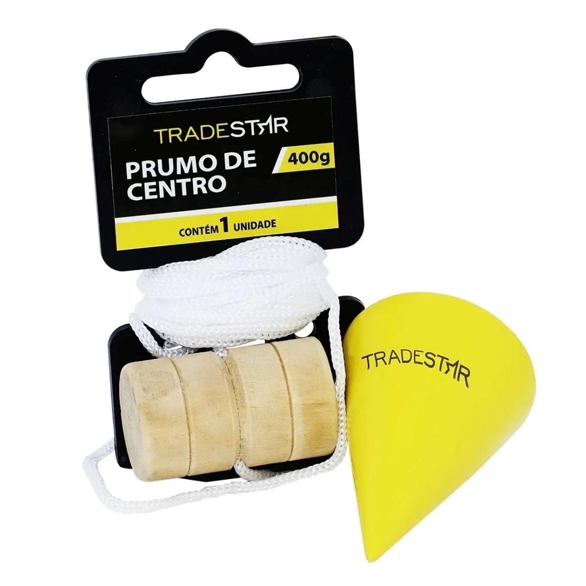 Prumo de Parede 400 G Aço Corda Nylon Tradestar - 1