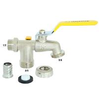 Torneira Esfera 1/2'' x 3/4'' Maquina de Lavar Tradestar - 2