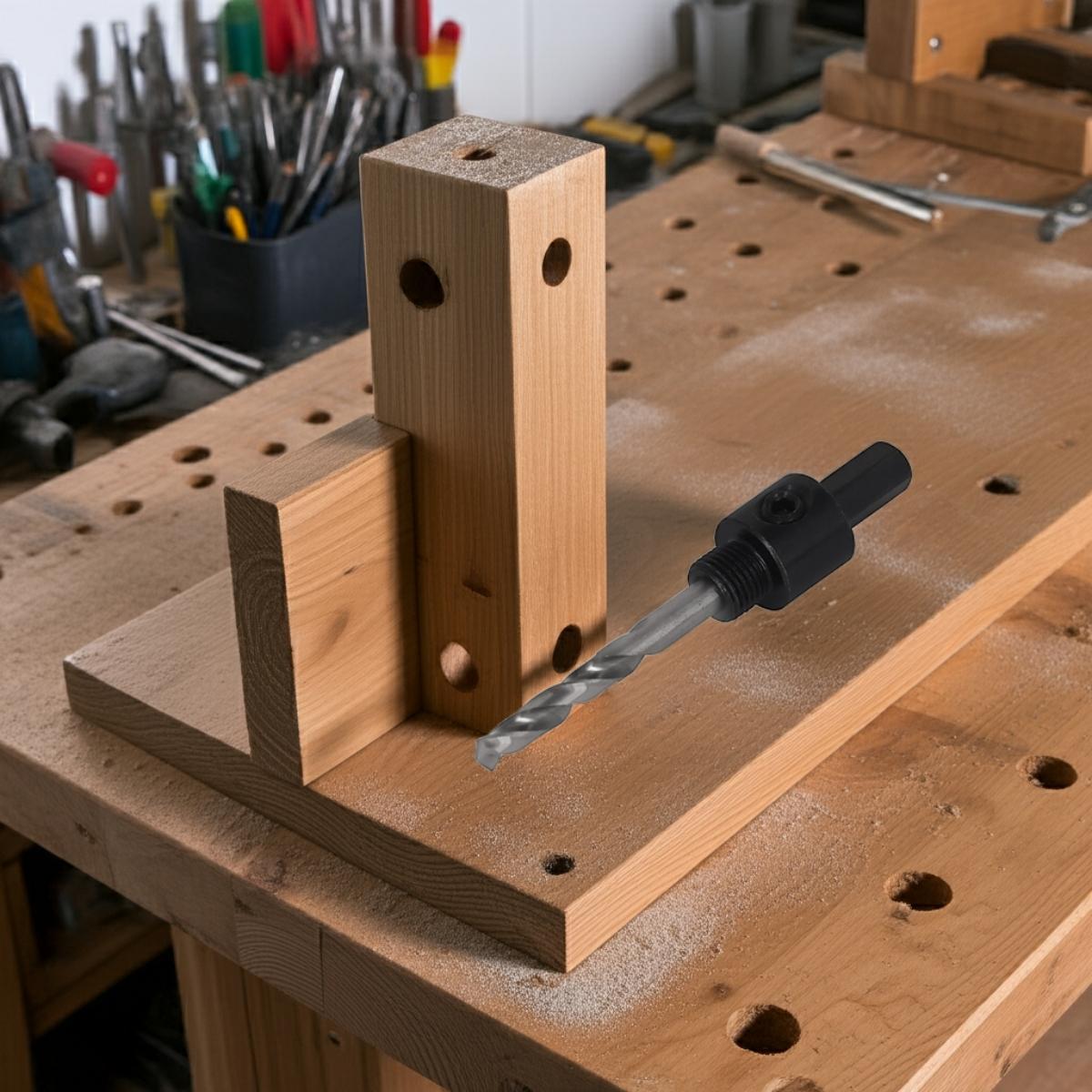 Suporte Serra Copo 3/8'' com Broca Piloto Tradestar - 7