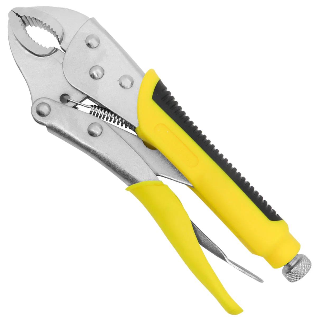 Alicate de Pressão 10'' Curvo Aço Carbono Cabo Borracha Tradestar - 1