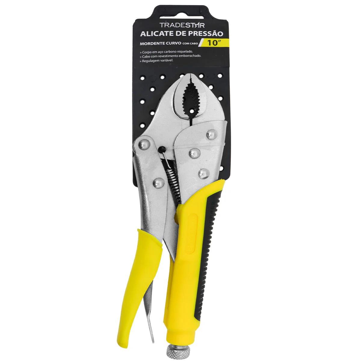 Alicate de Pressão 10'' Curvo Aço Carbono Cabo Borracha Tradestar - 6
