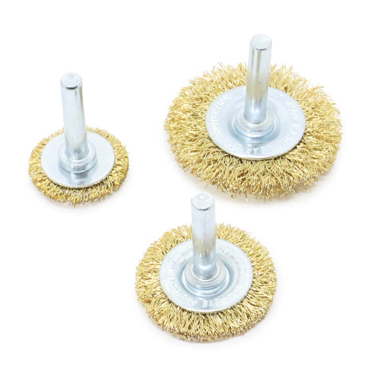 Jogo Escova Circular de Aço Haste 1/4" 3 Peças Tradestar - 4