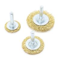 Jogo Escova Circular de Aço Haste 1/4" 3 Peças Tradestar