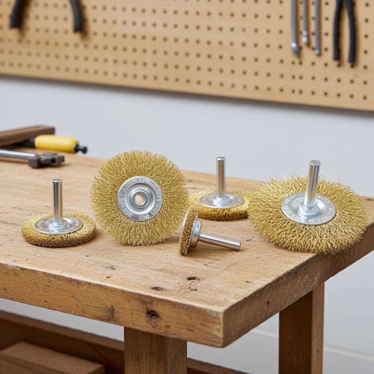 Jogo Escova Circular de Aço Haste 1/4" 5 Peças Tradestar - 5