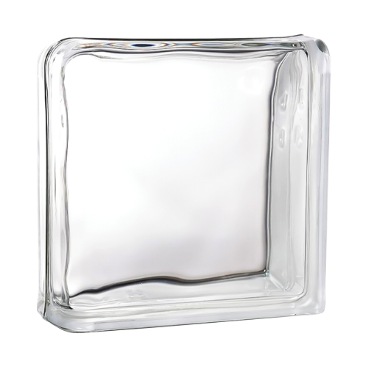 Tijolo de Vidro 19 x 19 x 8 cm Liso Translúcido 2 Lados com 06 unidades Tradestar - 1