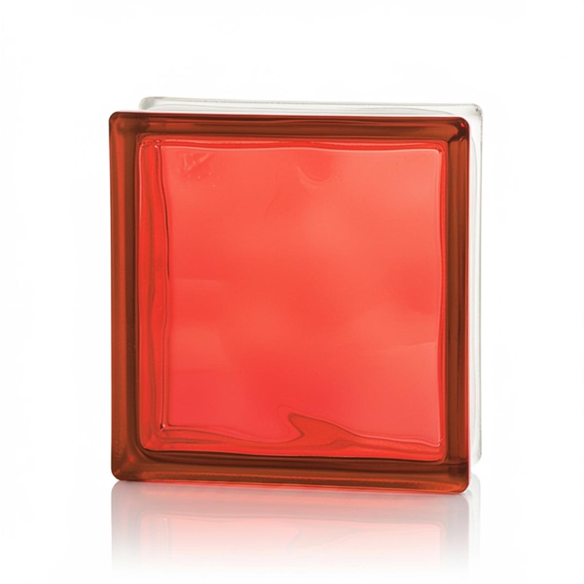 Tijolo de Vidro 19 x 19 x 8 CM Vermelho Translúcido 06 Unidades Tradestar - 3