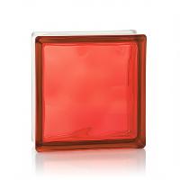 Tijolo de Vidro 19 x 19 x 8 CM Vermelho Translúcido 06 Unidades Tradestar - 1