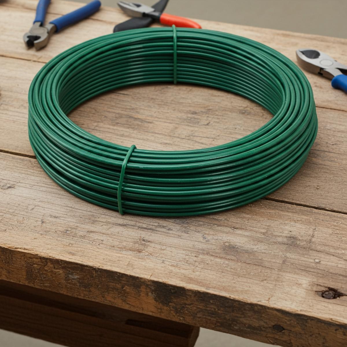 Arame Revestido PVC BWG16 Verde 1 Kg Tradestar - 6