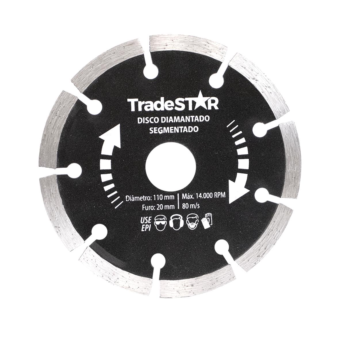 Disco Diam 110 mm Segm Furo 20 mm Tradestar - 1