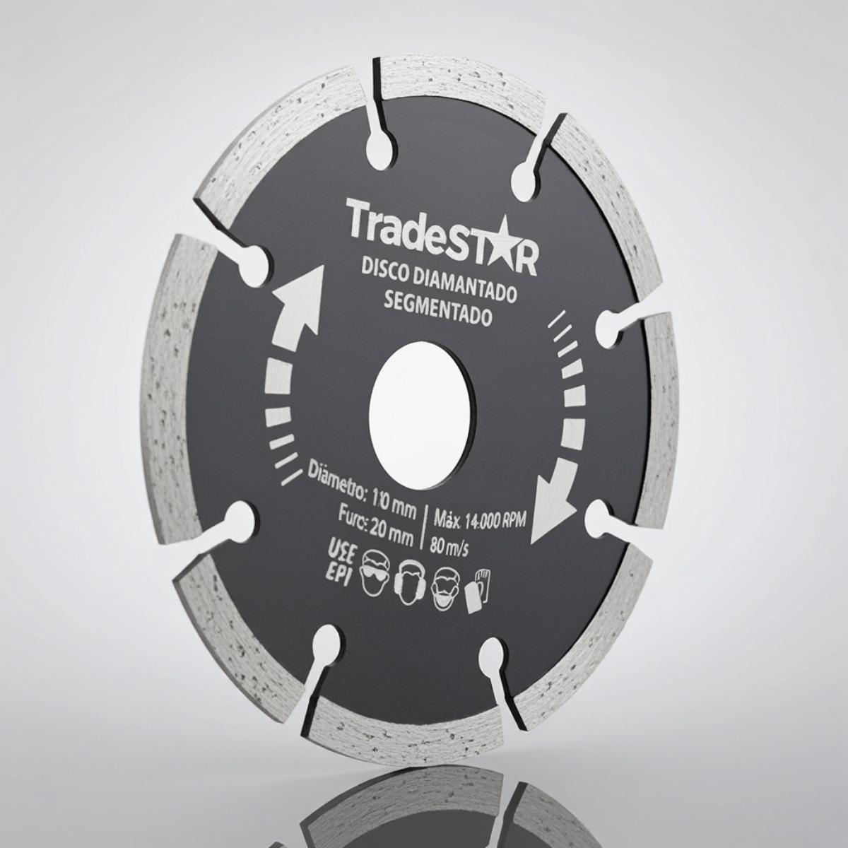 Disco Diam 110 mm Segm Furo 20 mm Tradestar - 5