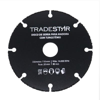 Disco Tungstenio 110 mm para Madeira Furo 20 mm Tradestar