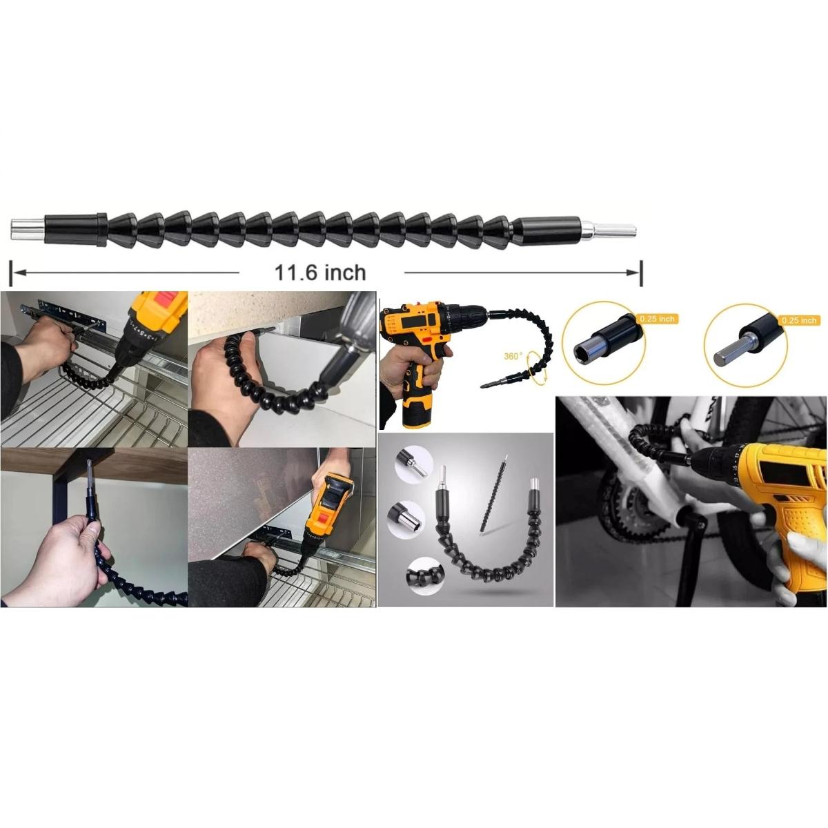 Extensor Parafusadeira Bits 1/4'' Flexível Tradestar - 6