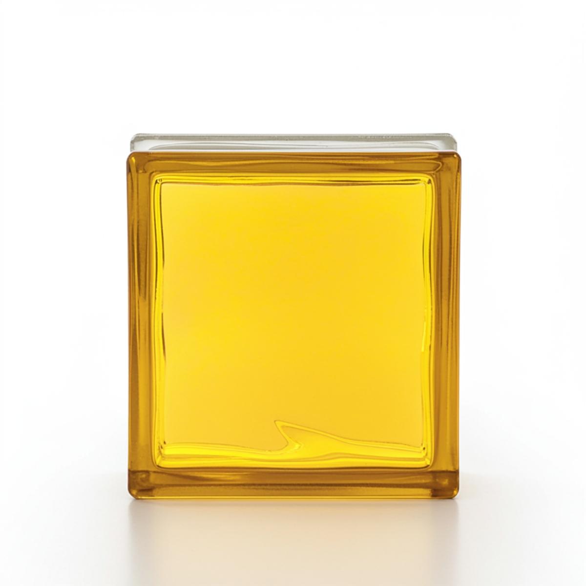 Tijolo de Vidro 19 x 19 x 8 CM Amarelo Translúcido 06 Unidades Tradestar - 2