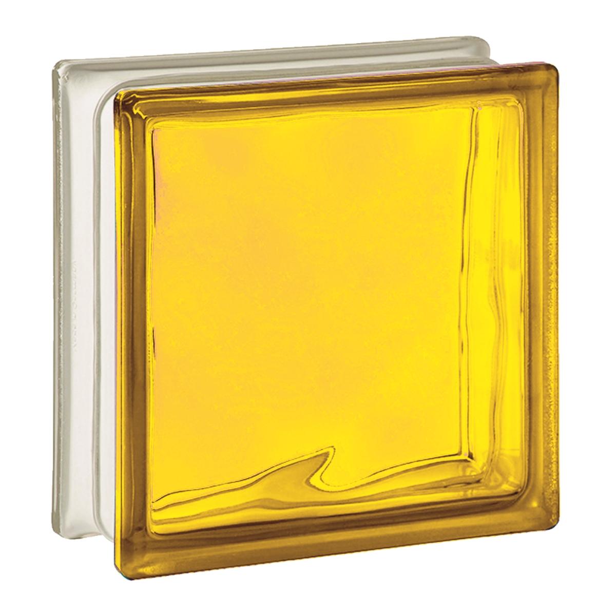 Tijolo de Vidro 19 x 19 x 8 CM Amarelo Translúcido 06 Unidades Tradestar - 4
