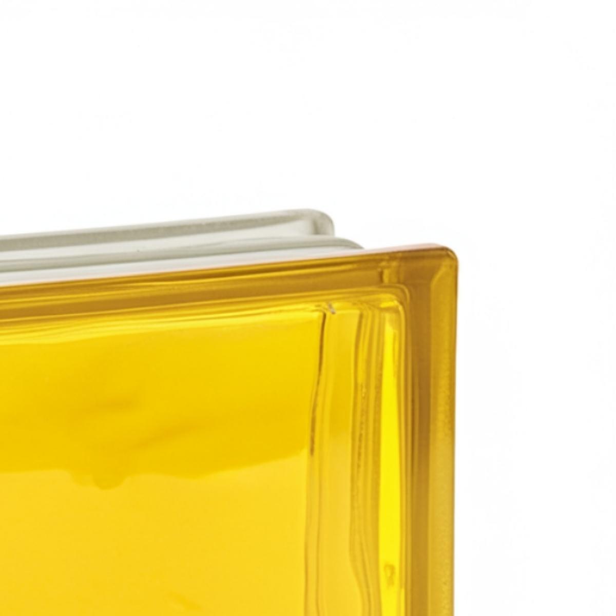 Tijolo de Vidro 19 x 19 x 8 CM Amarelo Translúcido 06 Unidades Tradestar - 5