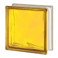 Tijolo de Vidro 19 x 19 x 8 CM Amarelo Translúcido 06 Unidades Tradestar - 1