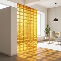 Tijolo de Vidro 19 x 19 x 8 CM Amarelo Translúcido 06 Unidades Tradestar - 6