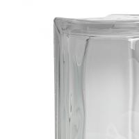 Tijolo de Vidro 19 x 19 x 8 CM Translúcido Canto 08 Unidades Tradestar