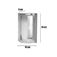 Tijolo de Vidro 19 x 19 x 8 CM Translúcido Canto 08 Unidades Tradestar - 5