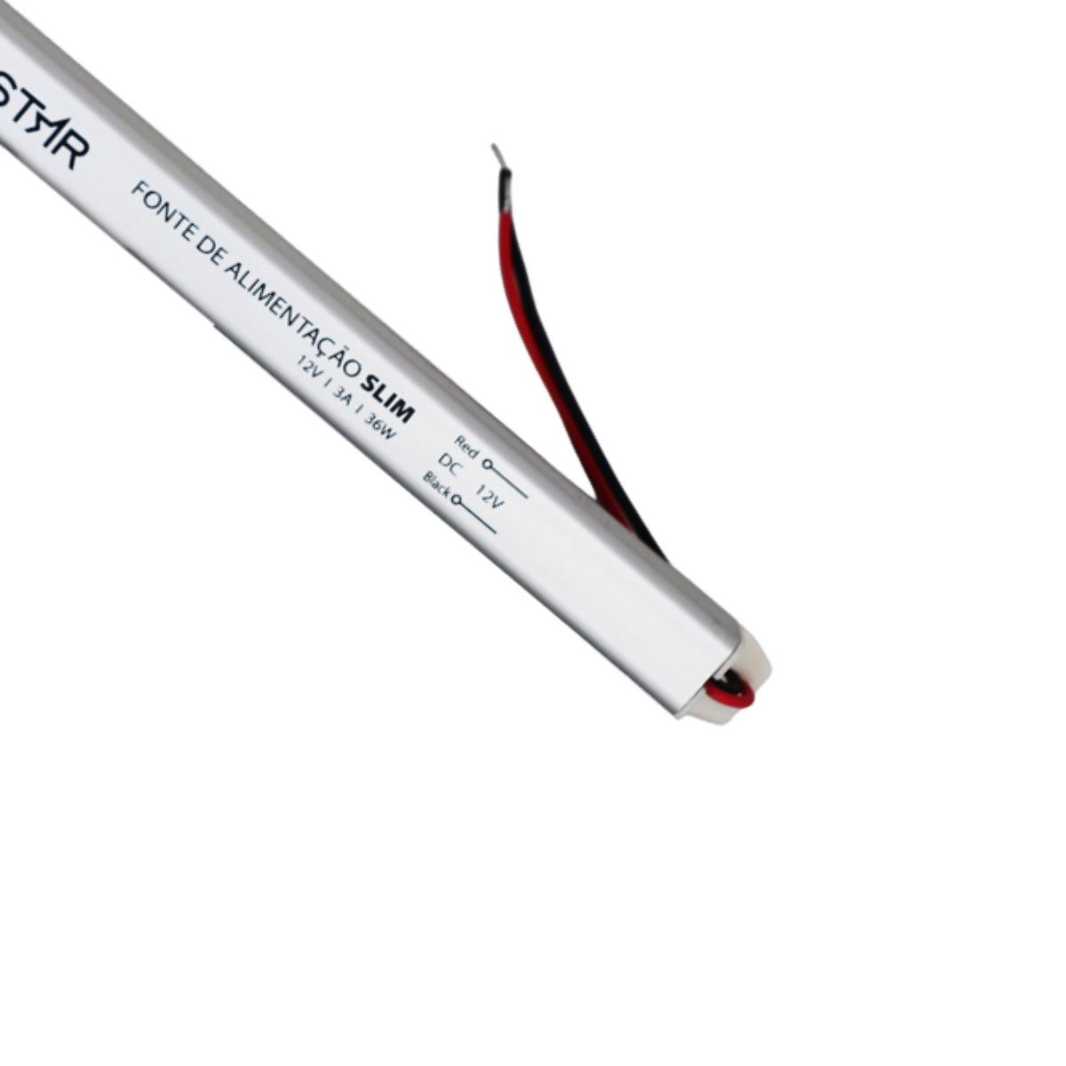 Fonte LED Slim 36W 3A 12V Tradestar - 2