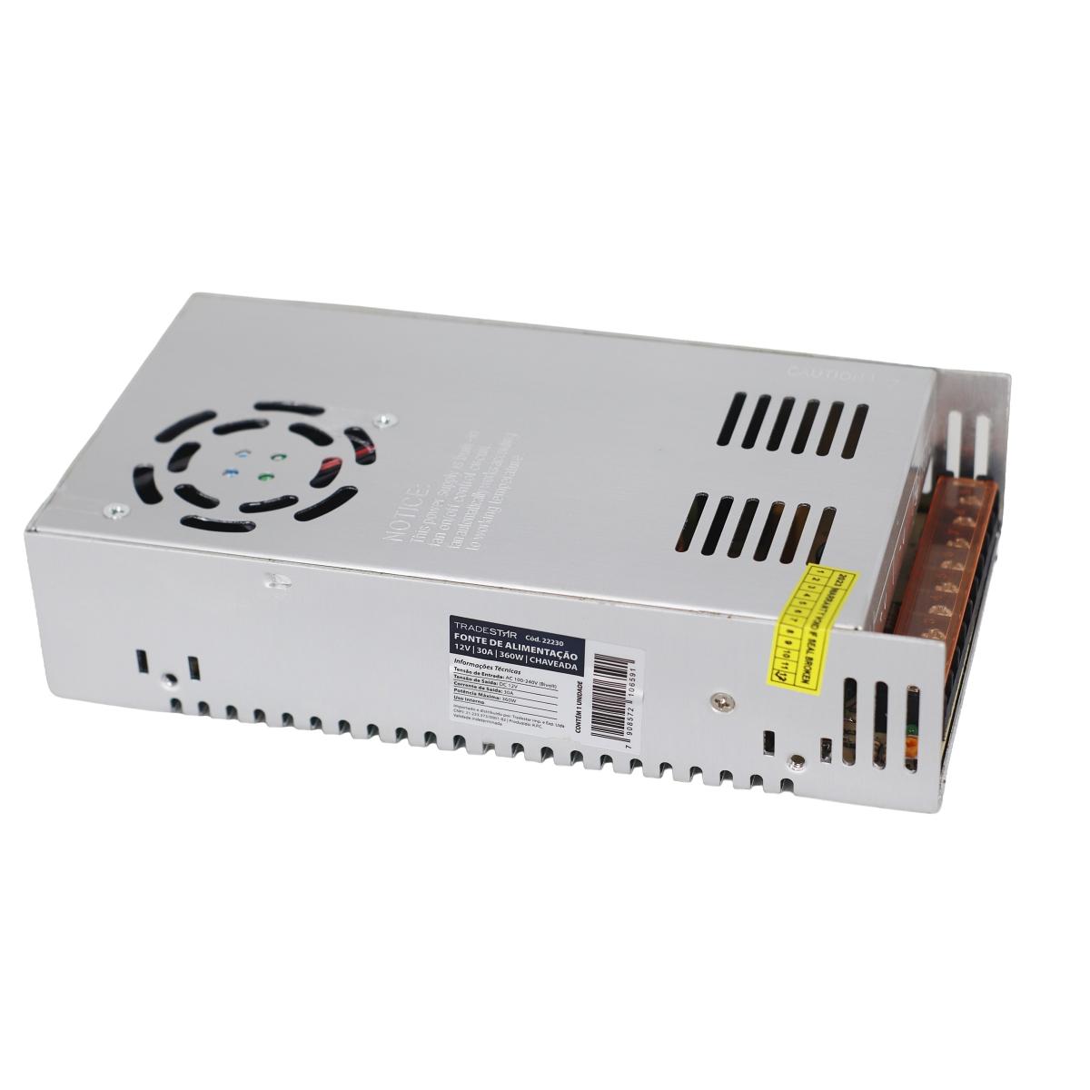 Fonte LED 360W 30A 12V Tradestar - 1