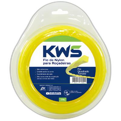 Fio Nylon para Roçadeira 200G Blister 2,5mm 45 metros Quad. Torcido Kawashima