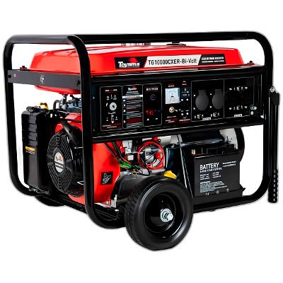 Gerador a Gasolina Toyama TG10000CXER 8kVA Bivolt 115V 230V Partida Elétrica e Manual com Rodas para Transporte