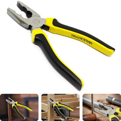 Alicate Universal 8'' Aço Carbono Polido Tradestar