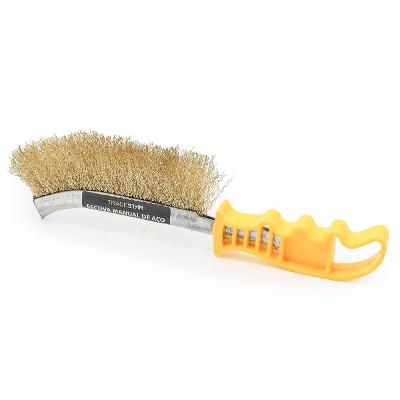 Escova Manual Aço Latonado Cabo Plástico Tradestar