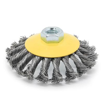 Escova Conica 4'' Aço Torcido Rosca M14 Tradestar