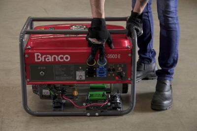 Gerador à Gasolina 3,5Kva Monofásico Partida Elétrica B4T-3500 Branco