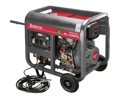 Gerador à Diesel Motosoldador 2,2Kva Monofásico Partida Elétrica BD-W190 CFE Branco
