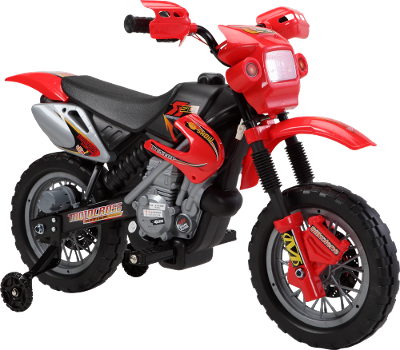Moto elétrica infantil motocross vermelha - Bel Brink