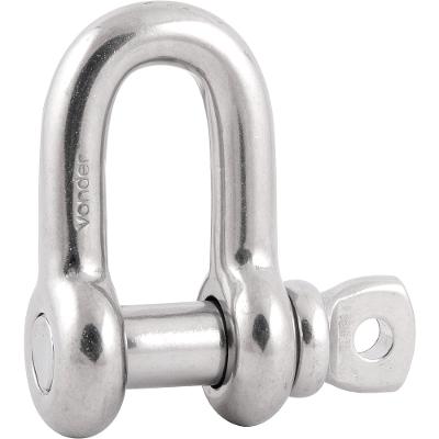 Manilha Reta Para Cabo de Aço 1/2" Aço Inox - Vonder