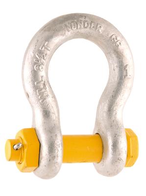 Manilha p/ cabo aço 1/2" curva pesado galv c/ porcaPlus