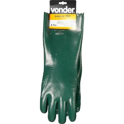 Luva PVC Lisa com Forro 36cm Plv0036 com 5 pares Vonder