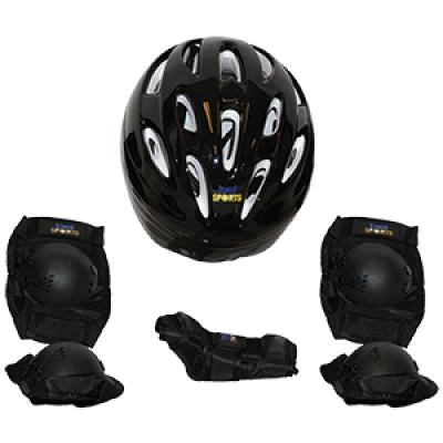 Kit de proteção Radical com Capacete tam. P preto Bel Sports