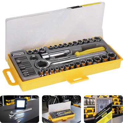 Jogo Soquetes Bits Sextavados Completo 40 Peças Tradestar