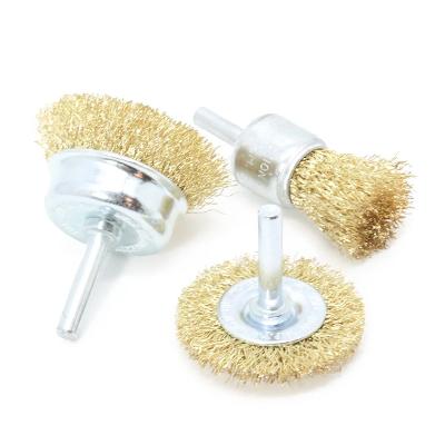 Jogo Escova Mix Aço Latonado com Haste 3 Peças Tradestar