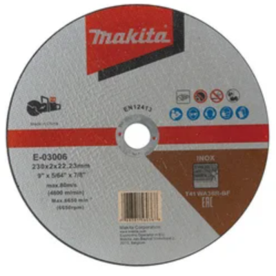 Jogo de Disco de Corte Inox 230 mm (25 Unidades) E-03006-25 Makita