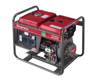 Gerador à Diesel 2,2Kva Monofásico Partida Elétrica BD2500 Branco
