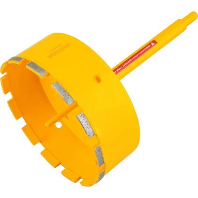 Serra copo diamantada 150mm com haste e pino guia  - Vonder