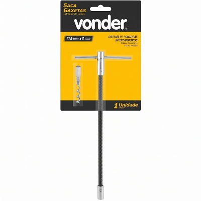 Saca Gaxeta Flexível Vonder 325x8mm Aço Carbono Ponta Intercambiável Removedor Retentor