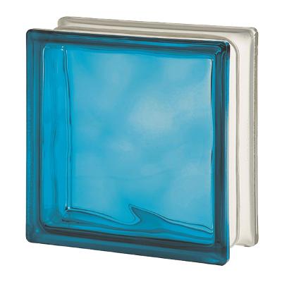 Tijolo de Vidro 19 x 19 x 8 CM Azul Translúcido 06 Unidades Tradestar