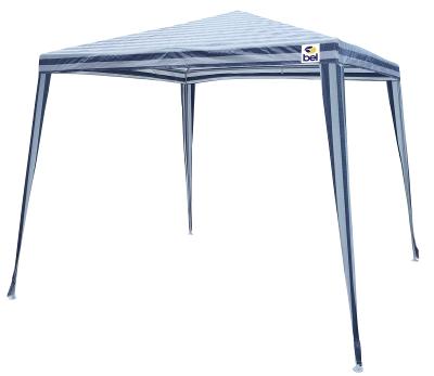 Tenda Gazebo 3 X 3 Poli Listrado Azul/Branco - Bel Lazer