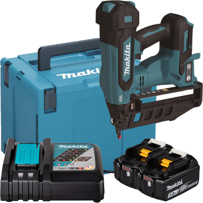 Pinador para Acabamento Makita 18V DBN601RFJ Pinos 64mm 2 Baterias Carregador Mak-pac 4