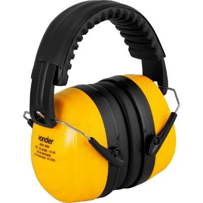 Abafador De Ruídos Concha 22Db Arv400 Vonder Haste Regulável Amarelo e Preto